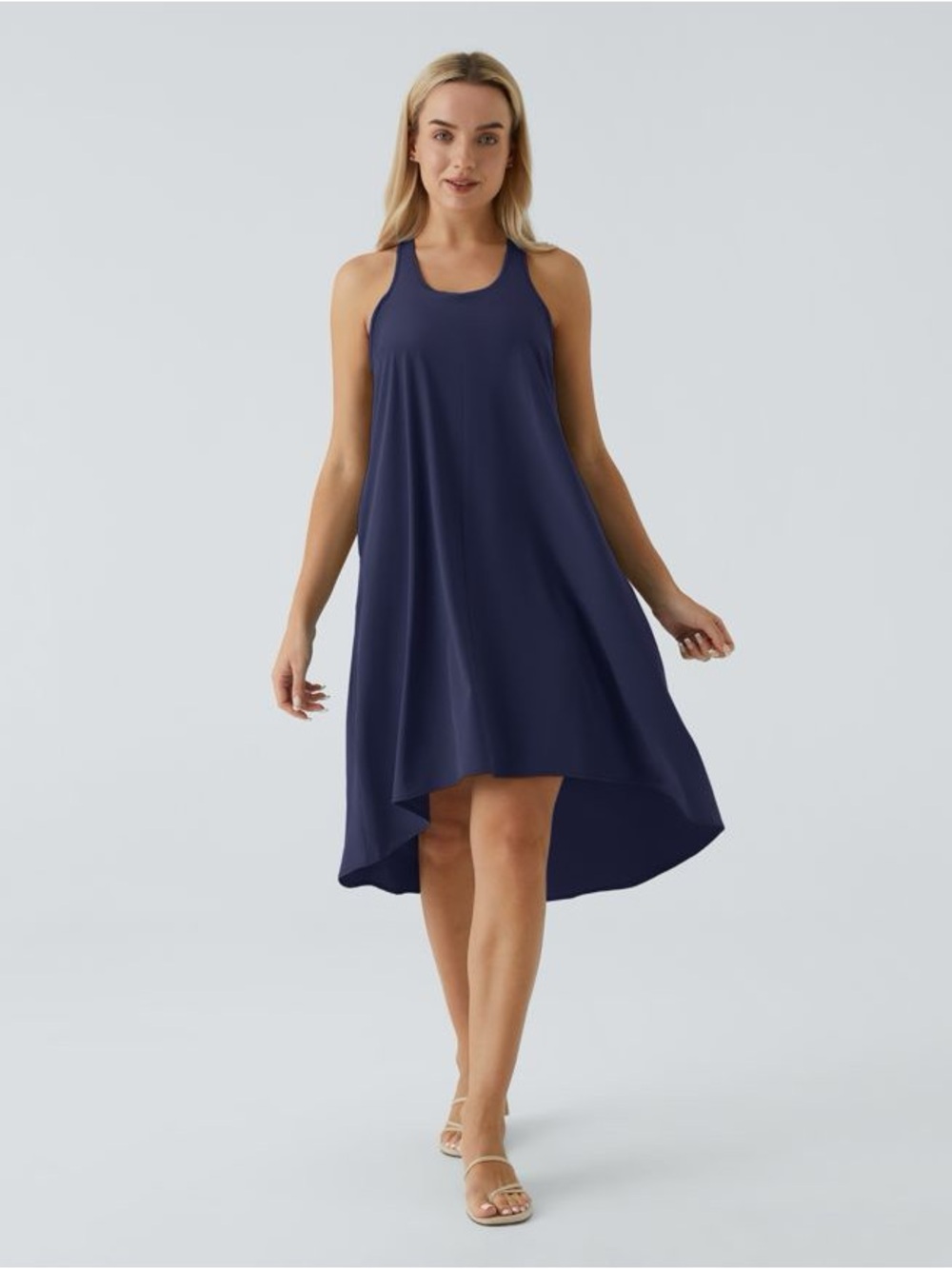 Halara Breezeful Racerback High Low Flowy Midi Quick Dry Dress M Clean Girl